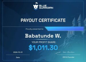 prop firm passing certificate