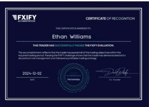 prop firm passing certificate 4